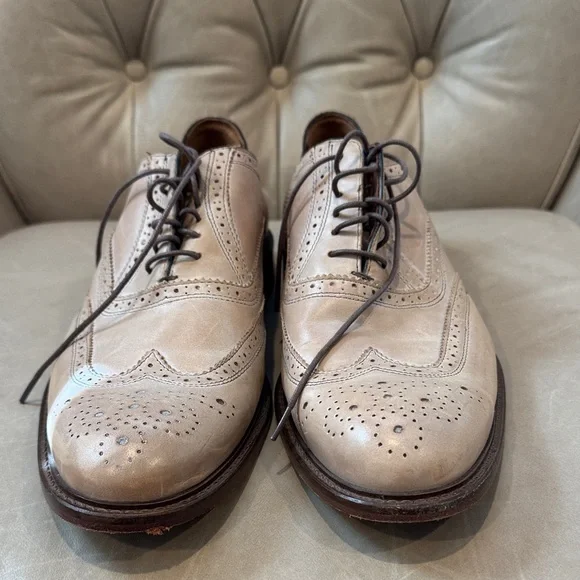 Mercanti Fiorentini Light Brown Brogue Oxfords - Picture 2 of 7
